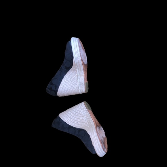 Coach Monogram Black Y2K  Wedge Heels, Size 7B - Picture 4 of 16